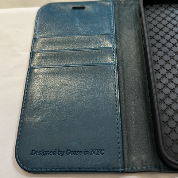 Ocase Compatible with IPhone 12 IPhone 12 Pro Wallet Case Peacock Blue - Picture 6 of 8